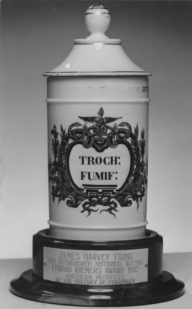 The first Kremers Award presented to James Harvey Young.