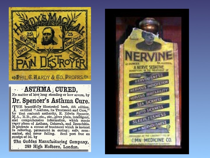 Sample slide about the Age of Quackery